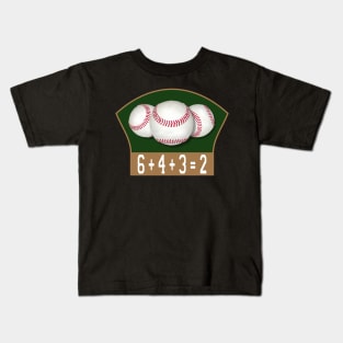 Baseball 6+4+3=2 Double Play Kids T-Shirt